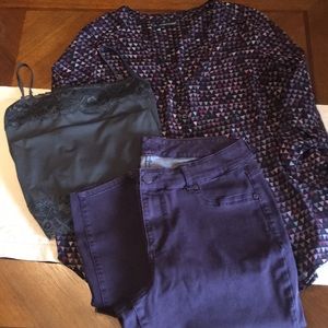 Ladies Maurice’s Jeggings, Blouse & Tank Outfit